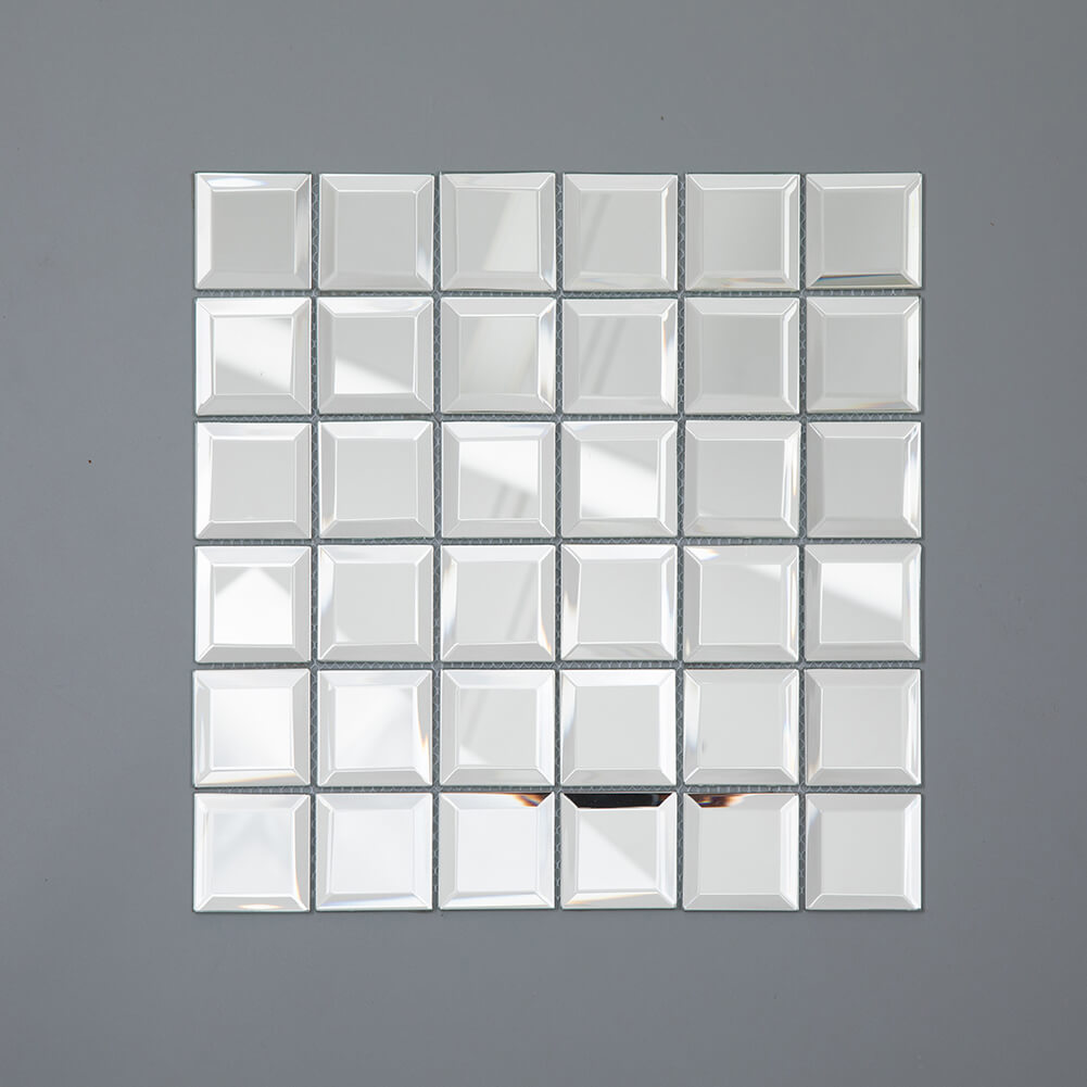 Crystal Mirror Glass Mosaic Tile 2" Diamond Mosaic Tile 12x12 Inch (5-Pack)